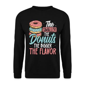 Donuts Donut - Unisex Pullover - Schwarz - Vorne - Alina (178cm) & Michal (187cm)