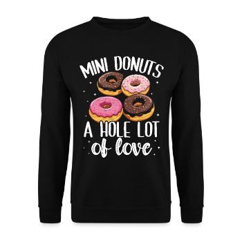 Donuts Donut - Unisex Pullover - Schwarz - Vorne - Alina (178cm) & Michal (187cm)