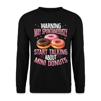Donuts Donut - Unisex Pullover - Schwarz - Vorne - Alina (178cm) & Michal (187cm)