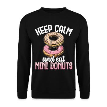Donuts Donut - Unisex Pullover - Schwarz - Vorne - Alina (178cm) & Michal (187cm)