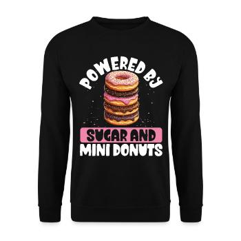 Donuts Donut - Unisex Pullover - Schwarz - Vorne - Alina (178cm) & Michal (187cm)