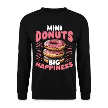 Donuts Donut - Unisex Sweatshirt - black - Front - Alina (178cm) & Michal (187cm)