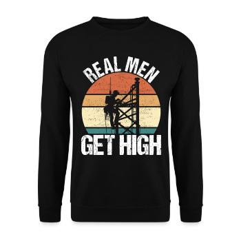 Industrial Climbers Tower Climbers Industrial Climbing - Unisex Sweatshirt - black - Front - Alina (178cm) & Michal (187cm)