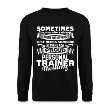 Personal Trainer Personal Trainer Mommy - Unisex Sweatshirt - black - Front - Alina (178cm) & Michal (187cm)
