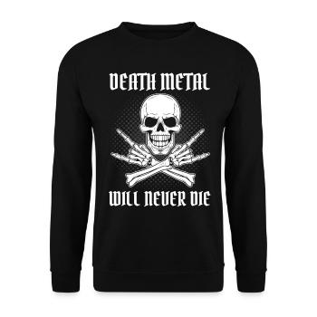 Hardrock-Musik Band Heavy Metal-Musik Death Metal - Unisex Pullover - Schwarz - Vorne - Alina (178cm) & Michal (187cm)