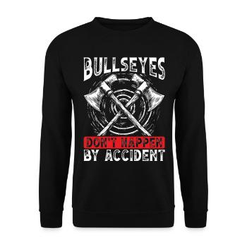 Axt Werfen Axt Werfer Axe Throwing - Unisex Pullover - Schwarz - Vorne - Alina (178cm) & Michal (187cm)