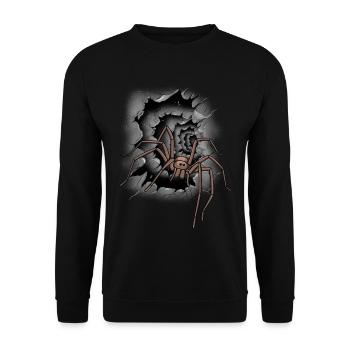 Halloween Spider Spider Phobia Panic - Unisex Sweatshirt - black - Front - Alina (178cm) & Michal (187cm)