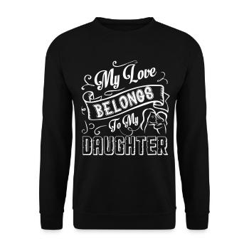 Mother's Day My Heart Belongs To My Daughter - Unisex Sweatshirt - black - Front - Alina (178cm) & Michal (187cm)