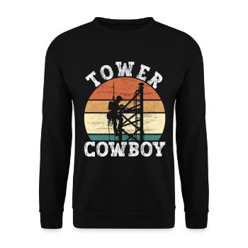 Industriekletterer Tower Climber Industrieklettern - Unisex Pullover - Schwarz - Vorne - Alina (178cm) & Michal (187cm)