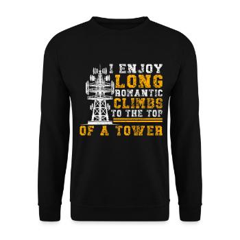 Industriekletterer Tower Climber Industrieklettern - Unisex Pullover - Schwarz - Vorne - Alina (178cm) & Michal (187cm)