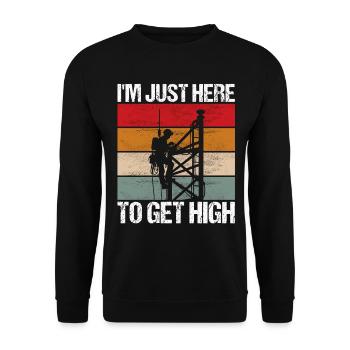 Industriekletterer Tower Climber Industrieklettern - Unisex Pullover - Schwarz - Vorne - Alina (178cm) & Michal (187cm)