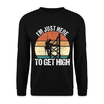 Industriekletterer Tower Climber Industrieklettern - Unisex Pullover - Schwarz - Vorne - Alina (178cm) & Michal (187cm)