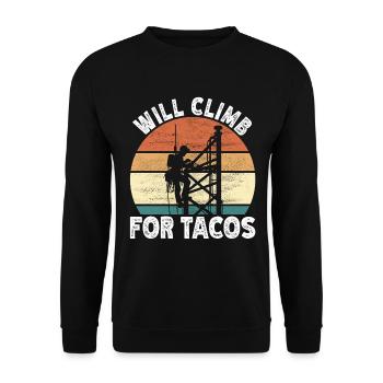 Industrial Climbers Tower Climbers Industrial Climbing - Unisex Sweatshirt - black - Front - Alina (178cm) & Michal (187cm)