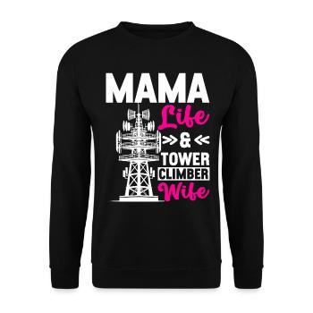 Industriekletterer Tower Climber Industrieklettern - Unisex Pullover - Schwarz - Vorne - Alina (178cm) & Michal (187cm)