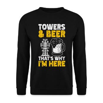 Industriekletterer Tower Climber Industrieklettern - Unisex Pullover - Schwarz - Vorne - Alina (178cm) & Michal (187cm)