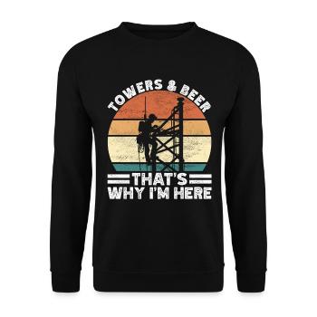 Industrial Climbers Tower Climbers Industrial Climbing - Unisex Sweatshirt - black - Front - Alina (178cm) & Michal (187cm)