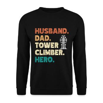 Industrial Climbers Tower Climbers Industrial Climbing - Unisex Sweatshirt - black - Front - Alina (178cm) & Michal (187cm)