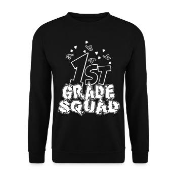 1st Grade Teacher 1st Grade Squad - Unisex Sweatshirt - black - Front - Alina (178cm) & Michal (187cm)