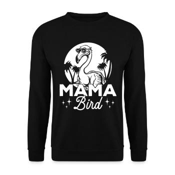 Flamingo Mama Bird Flamingo Mom - Unisex Sweatshirt - black - Front - Alina (178cm) & Michal (187cm)