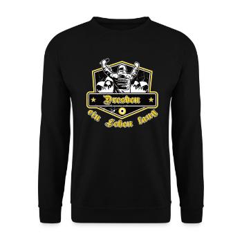 Dresden ein Leben Lang No II - Unisex Pullover - Schwarz - Vorne - Alina (178cm) & Michal (187cm)