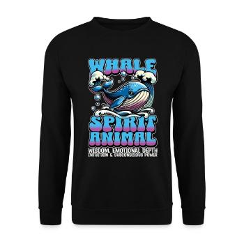 de baleine Sagesse animale Navigation Observation des baleines - Sweat-shirt Unisexe - noir - Devant - Alina (178cm) & Michal (187cm)