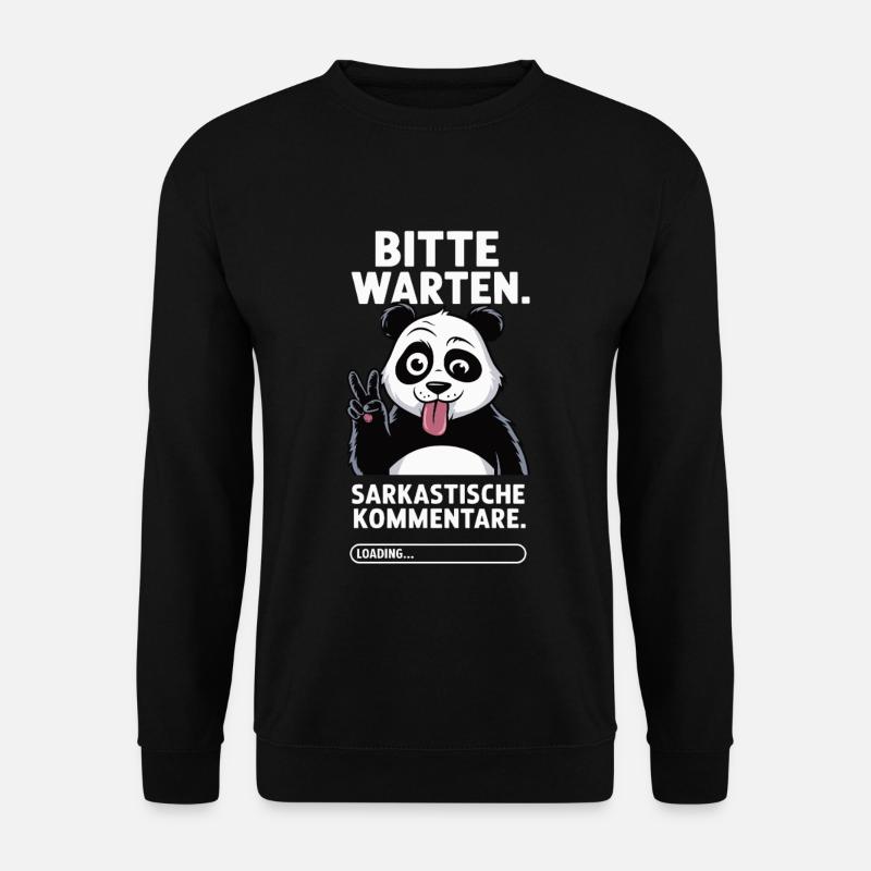 Sarkastischer Panda - Unisex Pullover - Schwarz