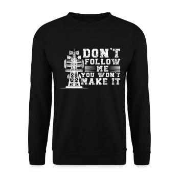 Industrial Climbers Tower Climbers Industrial Climbing - Unisex Sweatshirt - black - Front - Alina (178cm) & Michal (187cm)