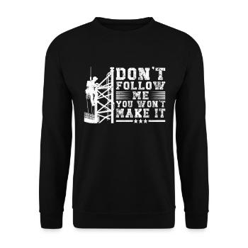 Industrial Climbers Tower Climbers Industrial Climbing - Unisex Sweatshirt - black - Front - Alina (178cm) & Michal (187cm)