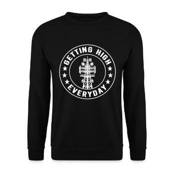 Industriekletterer Tower Climber Industrieklettern - Unisex Pullover - Schwarz - Vorne - Alina (178cm) & Michal (187cm)