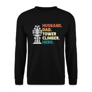 Industrial Climbers Tower Climbers Industrial Climbing - Unisex Sweatshirt - black - Front - Alina (178cm) & Michal (187cm)
