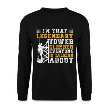 Industrial Climbers Tower Climbers Industrial Climbing - Unisex Sweatshirt - black - Front - Alina (178cm) & Michal (187cm)