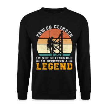 Industrial Climbers Tower Climbers Industrial Climbing - Unisex Sweatshirt - black - Front - Alina (178cm) & Michal (187cm)