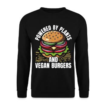 Burger végétarien Burger végétalien Burger végétarien - Sweat-shirt Unisexe - noir - Devant - Alina (178cm) & Michal (187cm)
