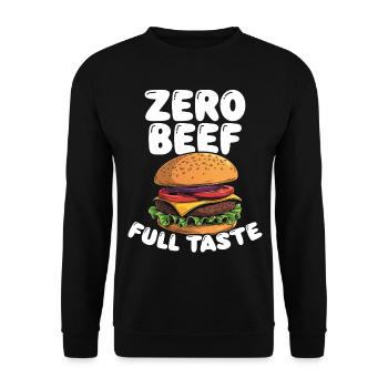 Burger végétarien Burger végétalien Burger végétarien - Sweat-shirt Unisexe - noir - Devant - Alina (178cm) & Michal (187cm)