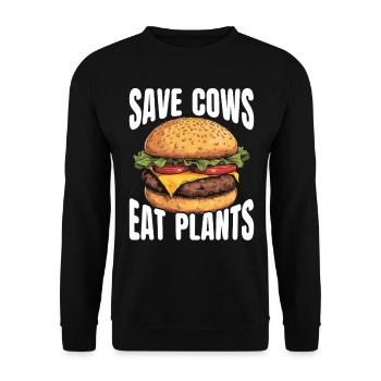 Burger végétarien Burger végétalien Burger végétarien - Sweat-shirt Unisexe - noir - Devant - Alina (178cm) & Michal (187cm)