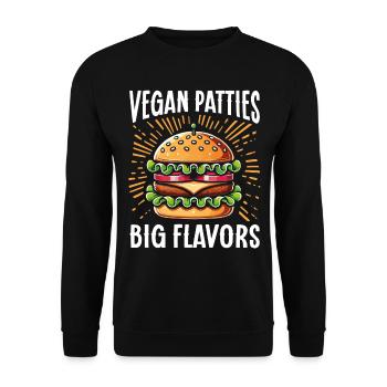 Burger végétarien Burger végétalien Burger végétarien - Sweat-shirt Unisexe - noir - Devant - Alina (178cm) & Michal (187cm)