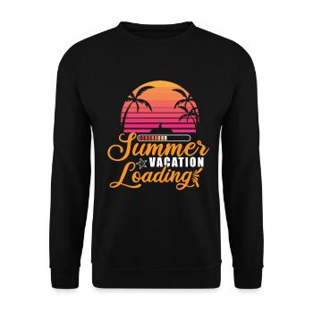 Les vacances d’été se chargent en 2025 - Sweat-shirt Unisexe - noir - Devant - Alina (178cm) & Michal (187cm)