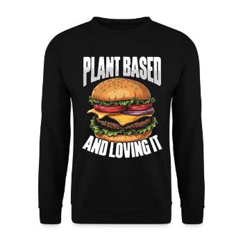 Burger végétarien Burger végétalien Burger végétarien - Sweat-shirt Unisexe - noir - Devant - Alina (178cm) & Michal (187cm)