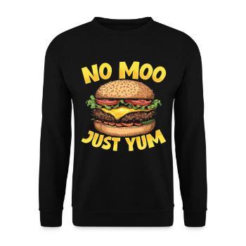 Burger végétarien Burger végétalien Burger végétarien - Sweat-shirt Unisexe - noir - Devant - Alina (178cm) & Michal (187cm)