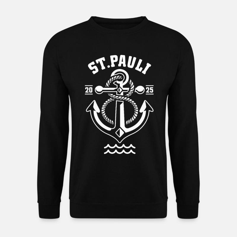 St. Pauli Hamburg Anker Reeperbahn - Unisex Pullover - Schwarz