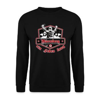 Nürnberg ein Leben Lang No II - Unisex Pullover - Schwarz - Vorne - Alina (178cm) & Michal (187cm)