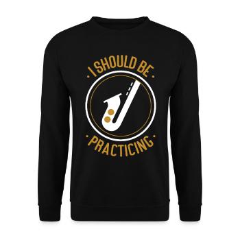Saxophones que je devrais pratiquer - Sweat-shirt Unisexe - noir - Devant - Alina (178cm) & Michal (187cm)