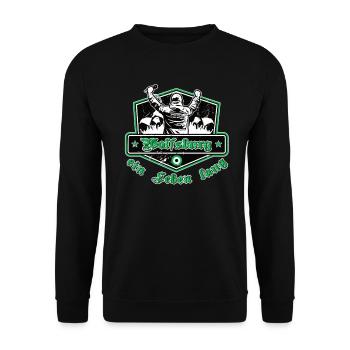Wolfsburg ein Leben Lang No II - Unisex Pullover - Schwarz - Vorne - Alina (178cm) & Michal (187cm)