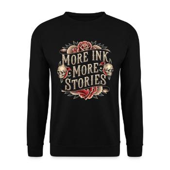 Tattoo Studio Tattoo Artist Tattoo Ideen - Unisex Pullover - Schwarz - Vorne - Alina (178cm) & Michal (187cm)