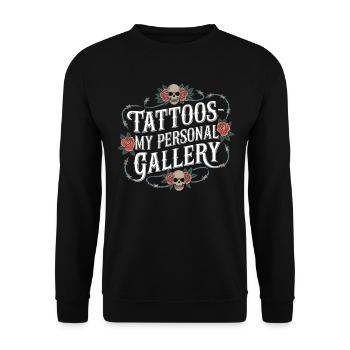 Tattoo Studio Tattoo Artist Tattoo Ideas - Unisex Sweatshirt - black - Front - Alina (178cm) & Michal (187cm)