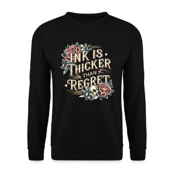 Tattoo Studio Tattoo Artist Tattoo Ideas - Unisex Sweatshirt - black - Front - Alina (178cm) & Michal (187cm)