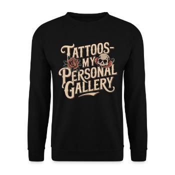 Tattoo Studio Tattoo Artist Tattoo Ideas - Unisex Sweatshirt - black - Front - Alina (178cm) & Michal (187cm)