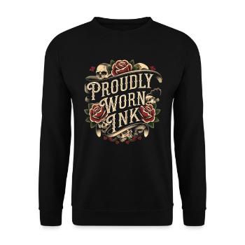 Tattoo Studio Tattoo Artist Tattoo Ideas - Unisex Sweatshirt - black - Front - Alina (178cm) & Michal (187cm)