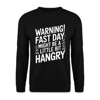 Intermittent fasting Intermittent fasting - Unisex Sweatshirt - black - Front - Alina (178cm) & Michal (187cm)