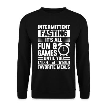 Intermittent fasting Intermittent fasting - Unisex Sweatshirt - black - Front - Alina (178cm) & Michal (187cm)